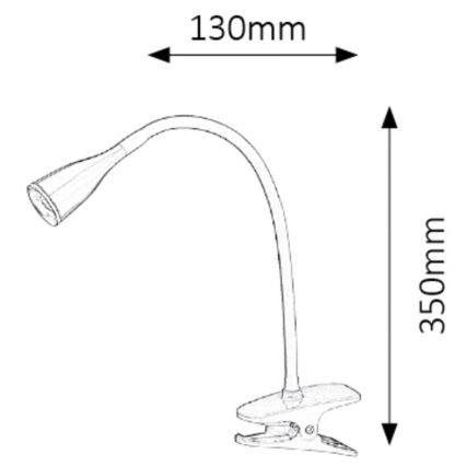 Rabalux - LED-pöytälamppu pidikkeellä 1xLED/4,5W/230V