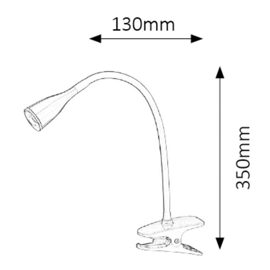 Rabalux - LED-pöytälamppu pidikkeellä 1xLED/4,5W/230V