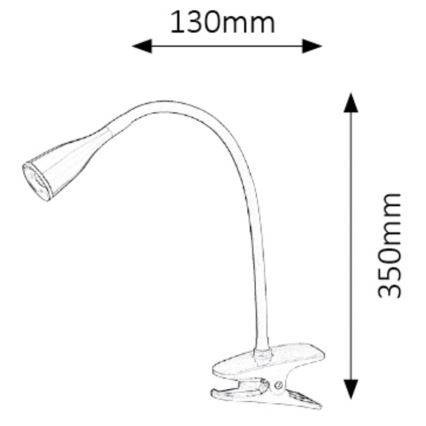 Rabalux - LED-pöytälamppu pidikkeellä 1xLED/4,5W/230V