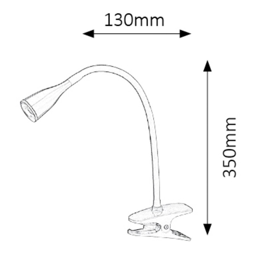 Rabalux - LED-pöytälamppu pidikkeellä 1xLED/4,5W/230V
