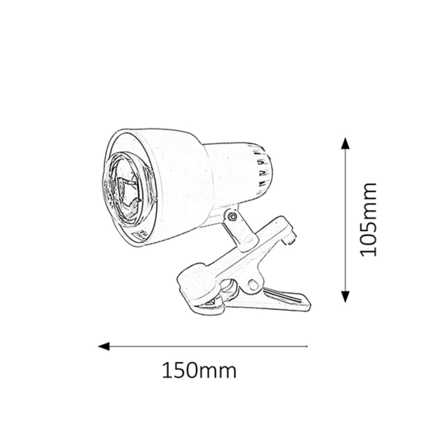 Rabalux - Lamppu kiinnikkeellä 1xE14/40W/230V valkoinen