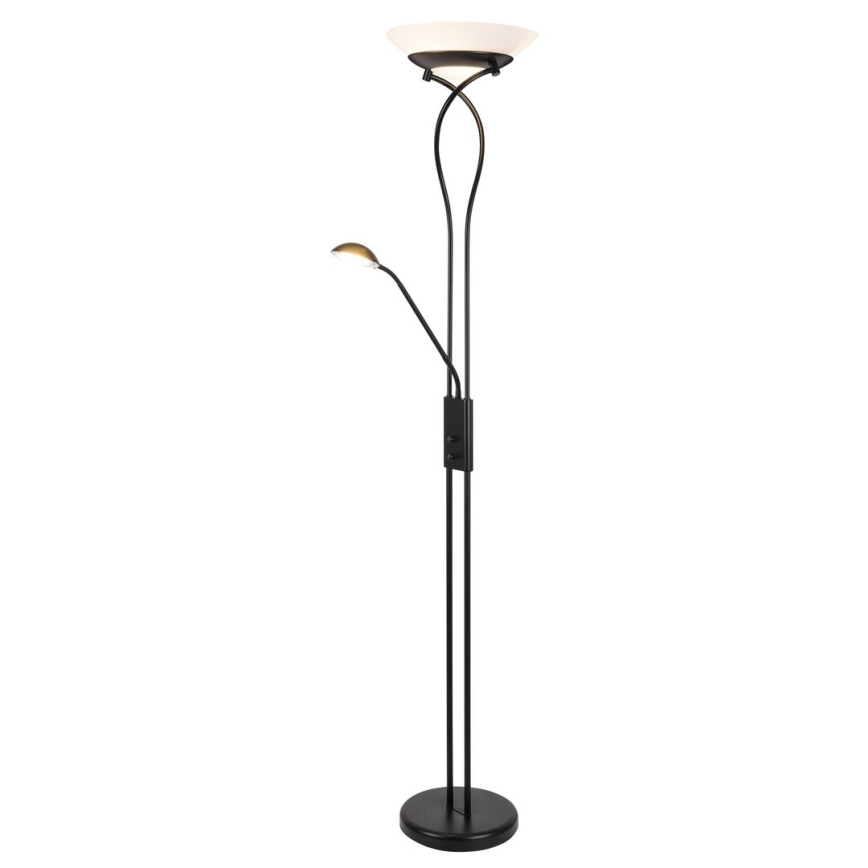 Rabalux - Lattialamppu 2xE27/15W+1xG9/40W/230V musta