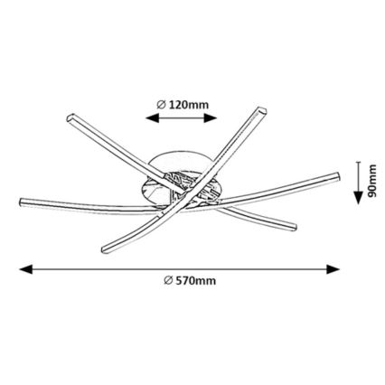 Rabalux - LED-kattovalaisin LED/21W/230V 4000K