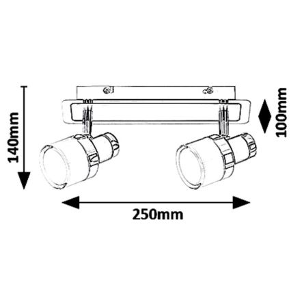 Rabalux - LED-kohdevalaisin HAROLD 2xLED/5W/230V IP44