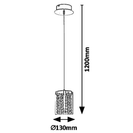 Rabalux 5043 - LED-kattokruunu narussa ASTRELLA LED/6W/230V