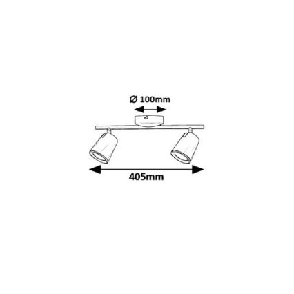 Rabalux 5046 - LED-kohdevalaisin SOLANGE 2xLED/6W/230V