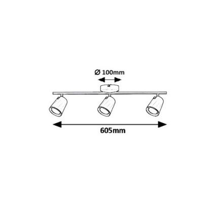 Rabalux 5047 - LED-kohdevalaisin SOLANGE 3xLED/6W/230V