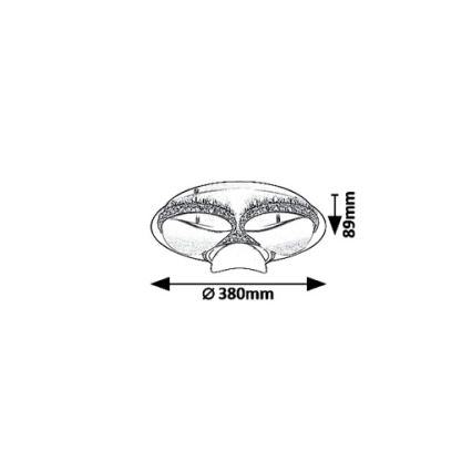 Rabalux 5050 - Himmennettävä LED-kattovalaisin CAPRIANA LED/18W/230V