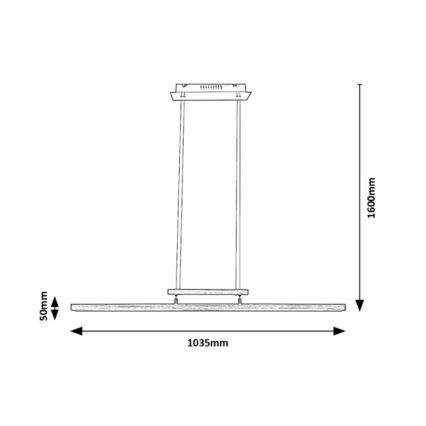 Rabalux - LED Himmennettävä kattokruunu johdossa LED/27W/230V
