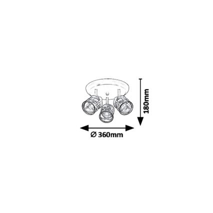 Rabalux 5336 - Kohdevalo OBERON 3xE14/40W/230V
