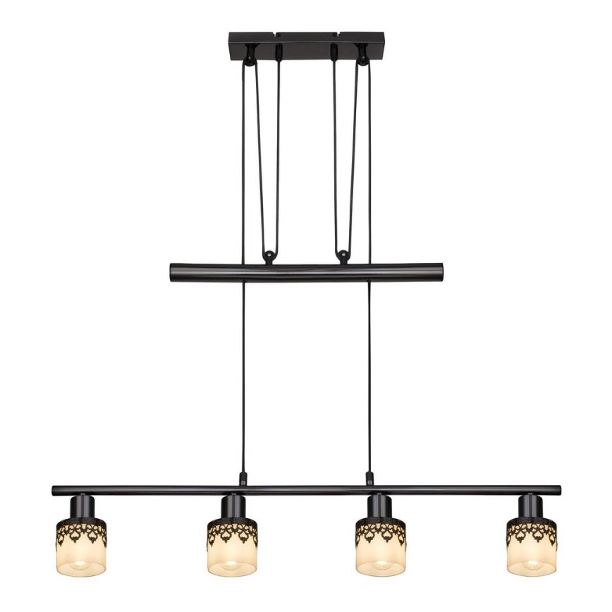 Rabalux 5345 - Kattokruunu narulla LACEY 4xE14/40W/230V