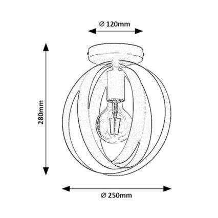 Rabalux - Kattovalaisin 1xE27/40W/230V halkaisija 25 cm