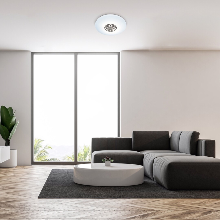 Rabalux - Himmennettävä LED-RGB-kattovalaisin LED/24W/230V 3000-6500K Wi-Fi Tuya halkaisija 39,5 cm + kauko-ohjaus