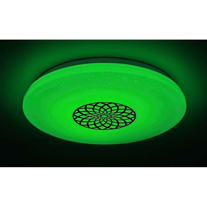 Rabalux - Himmennettävä LED-RGB-kattovalaisin LED/24W/230V 3000-6500K Wi-Fi Tuya halkaisija 39,5 cm + kauko-ohjaus