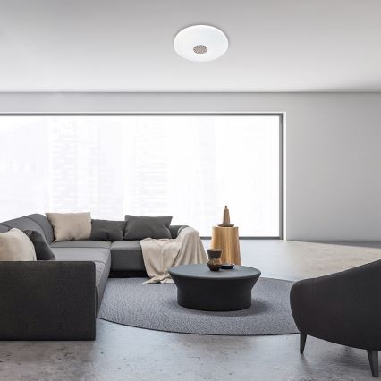 Rabalux - Himmennettävä LED-RGB-kattovalaisin LED/40W/230V 3000-6500K Wi-Fi Tuya halkaisija 60 cm + kauko-ohjaus