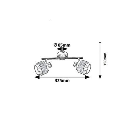 Rabalux 5380 - Kohdevalo BASIL 2xE14/40W/230V