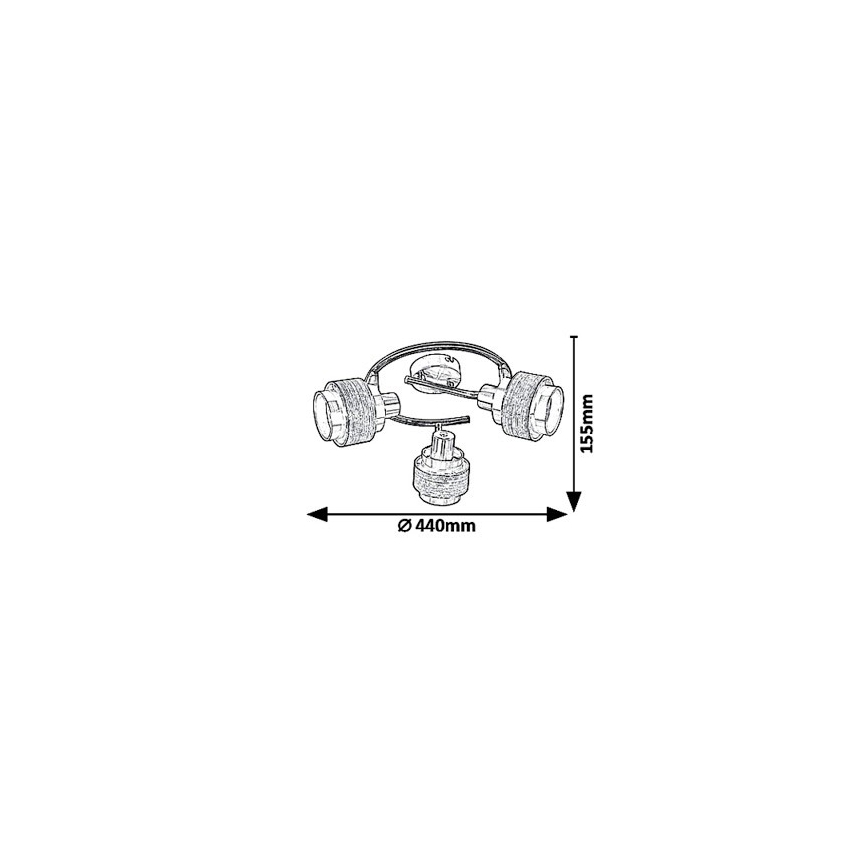 Rabalux 5381 - Kohdevalo BASIL 3xE14/40W/230V