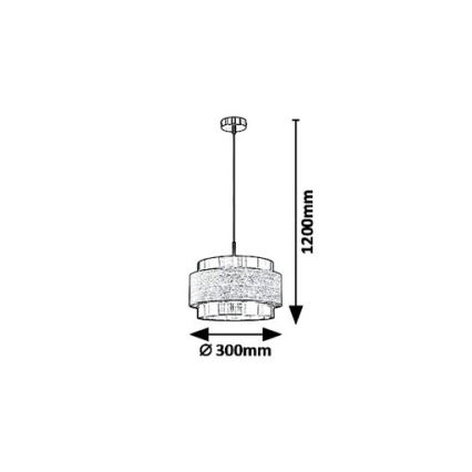 Rabalux 5383 - Kattokruunu narulla BASIL 1xE27/40W/230V