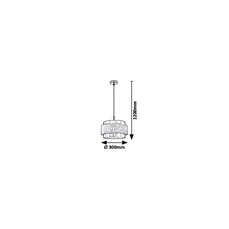 Rabalux 5383 - Kattokruunu narulla BASIL 1xE27/40W/230V