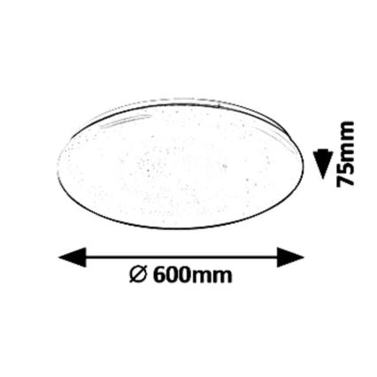 Himmennettävä LED-kattovalaisin LED/60W/230V + Kauko-ohjaus