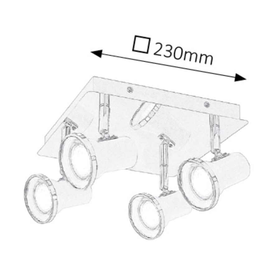 Rabalux - kylpyhuoneen LED-kohdevalo 4xGU10/4,5W/230V IP44