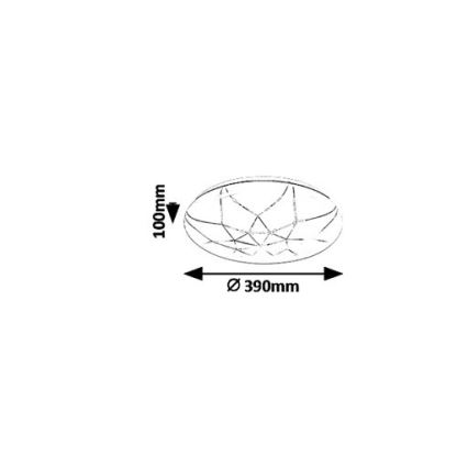 Rabalux - LED Himmennettävä kattovalaisin LED/24W/230V Wi-Fi 3000-6500K + kaukosäädin
