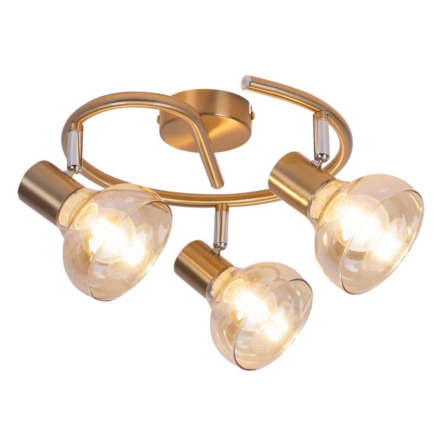 Rabalux 5549 - Kohdevalo HOLLY 3xE14/40W/230V kultainen