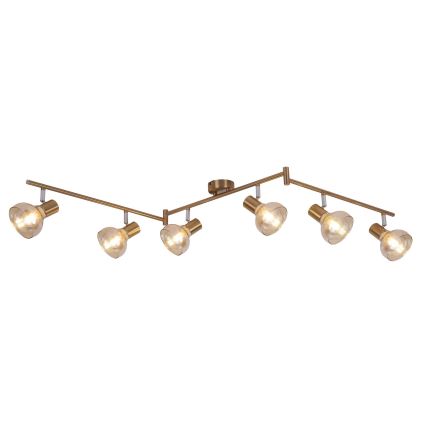Rabalux 5553 - Kohdevalo HOLLY 6xE14/40W/230V kultainen
