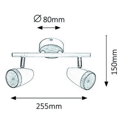 Rabalux 5565 - LED-kohdevalaisin KAREN 2xLED/4W/230V