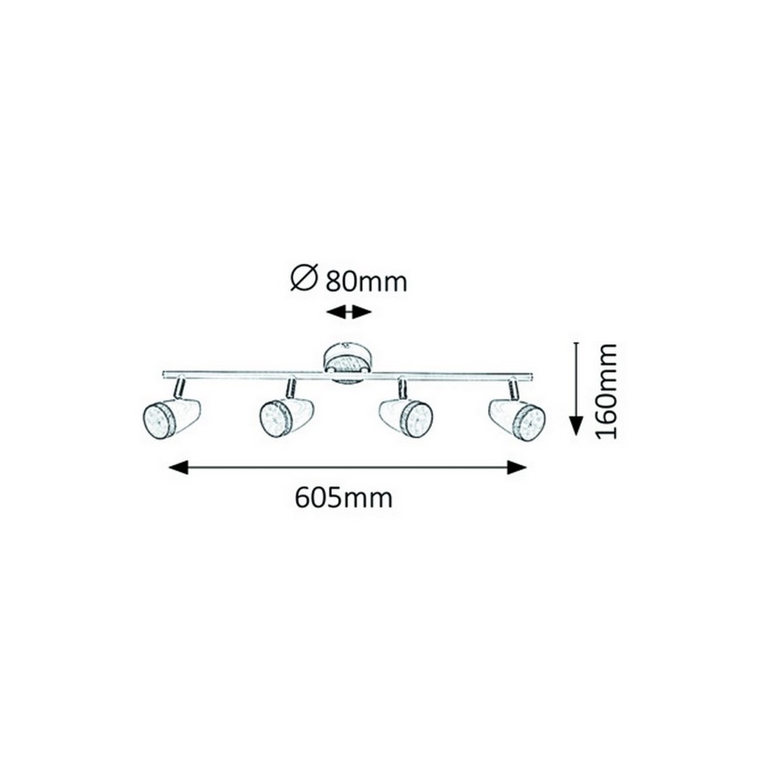 Rabalux - LED-kohdevalaisin 4xLED/4W/230V