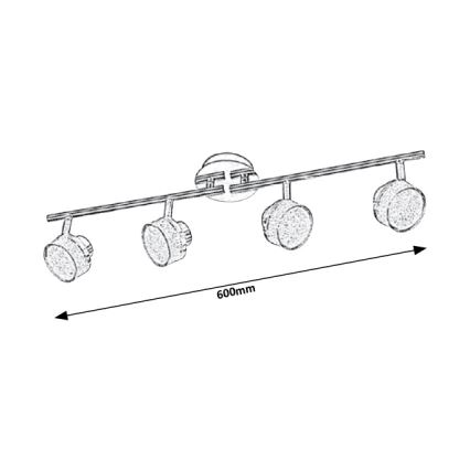 Rabalux - LED-kattovalaisin 4xLED/5W/230V