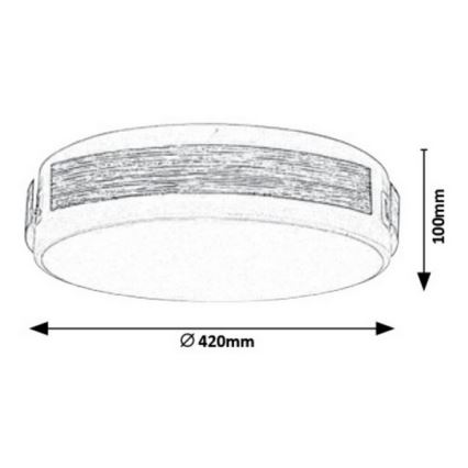 Rabalux - Himmennettävä LED-kattovalaisin LED/24W/230V