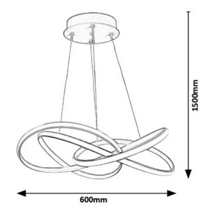 Rabalux - LED-kattokruunu narussa LED/40W/230V