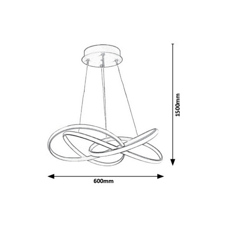 Rabalux - LED-kattokruunu narussa LED/40W/230V