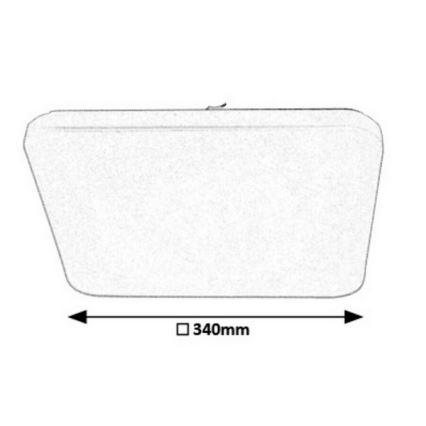 Rabalux - himmennettävä LED-kattovalaisin LED/16W/230V 34x34 cm + kaukosäädin
