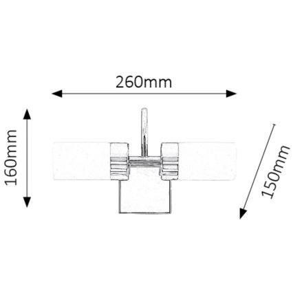Rabalux - Kylpyhuoneen LED-peilivalo 2xLED/4W/230V  IP44