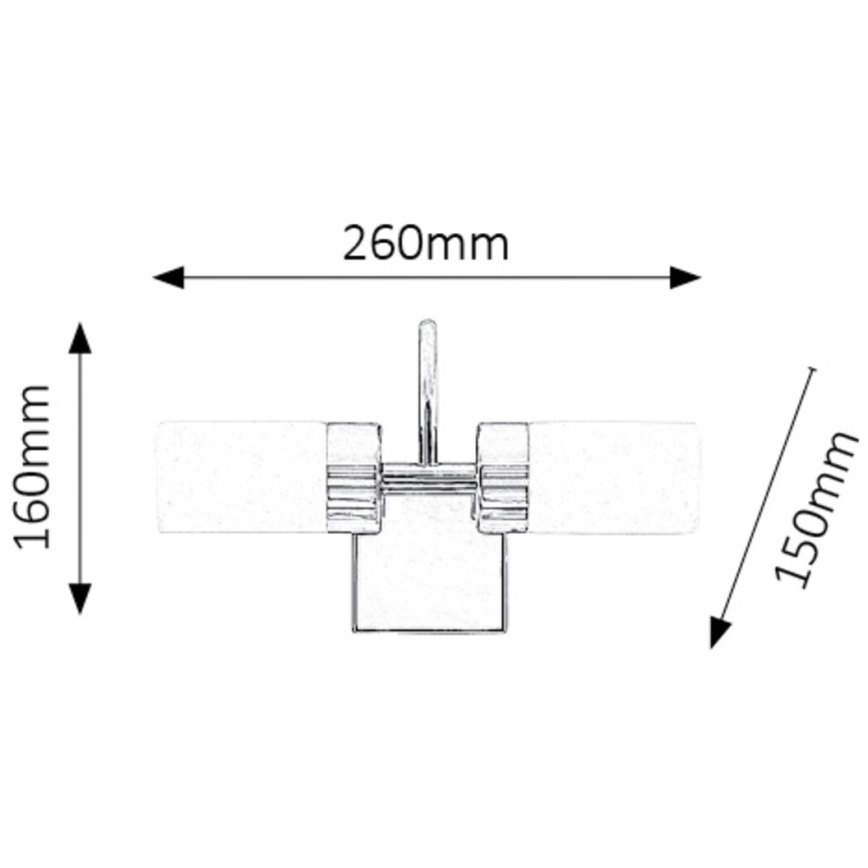 Rabalux - Kylpyhuoneen LED-peilivalo 2xLED/4W/230V  IP44