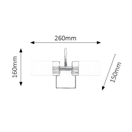 Rabalux - Kylpyhuoneen LED-peilivalo 2xLED/4W/230V  IP44