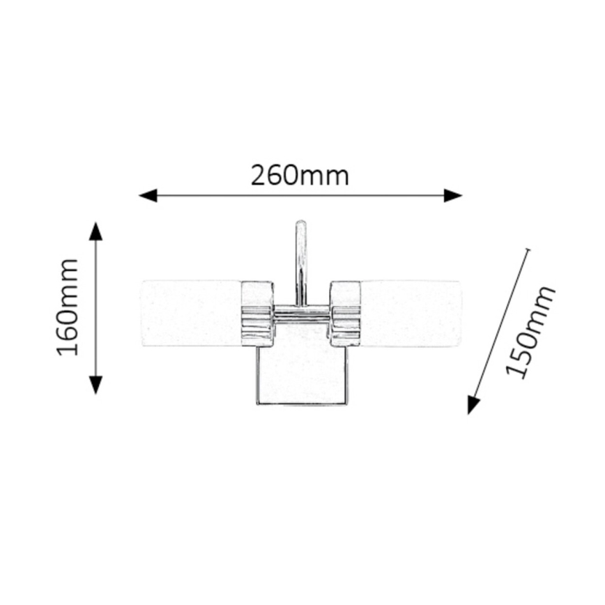 Rabalux - Kylpyhuoneen LED-peilivalo 2xLED/4W/230V  IP44