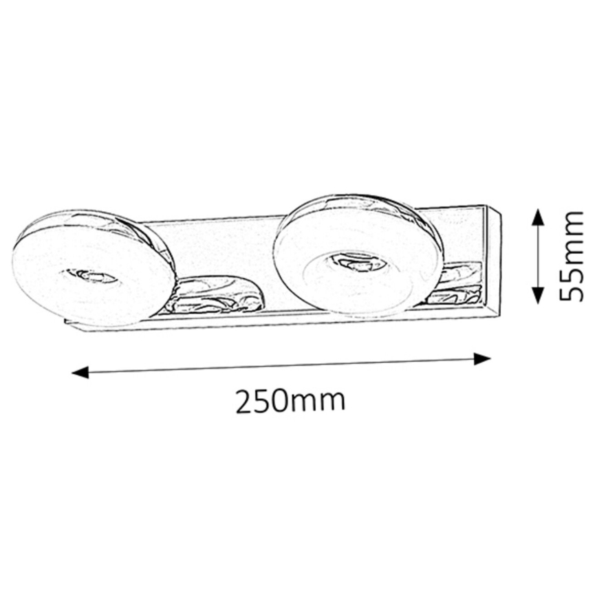 Rabalux - LED-kylpyhuoneen valo 2xLED/5W/230V IP44