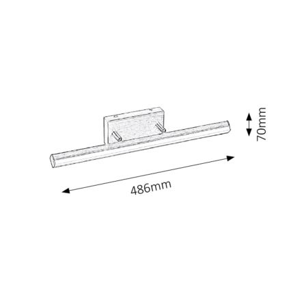 Rabalux - kylpyhuoneen LED-peilivalo 1xLED/12W/230V IP44
