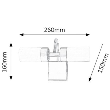Rabalux - Kylpyhuoneen LED-peilivalo 2xLED/4W/230V IP44