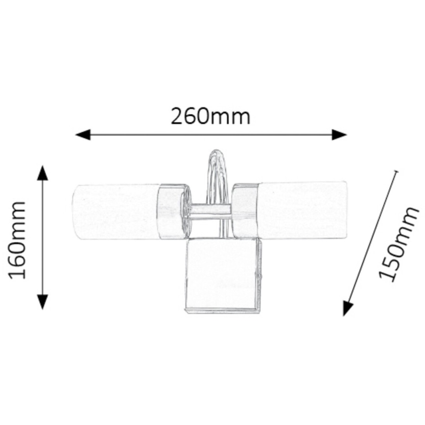 Rabalux - Kylpyhuoneen LED-peilivalo 2xLED/4W/230V IP44
