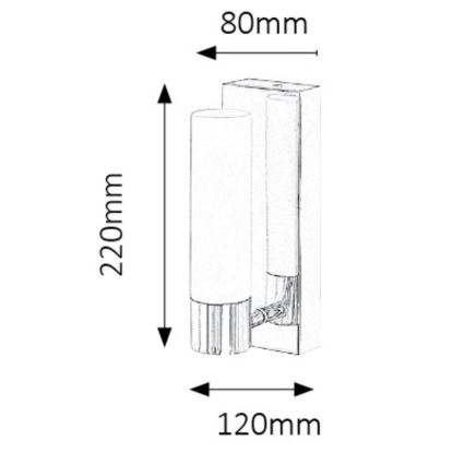 Rabalux 5749 - LED-seinävalaisin kylpyhuoneeseen JIM 1xLED/5W/230V IP44