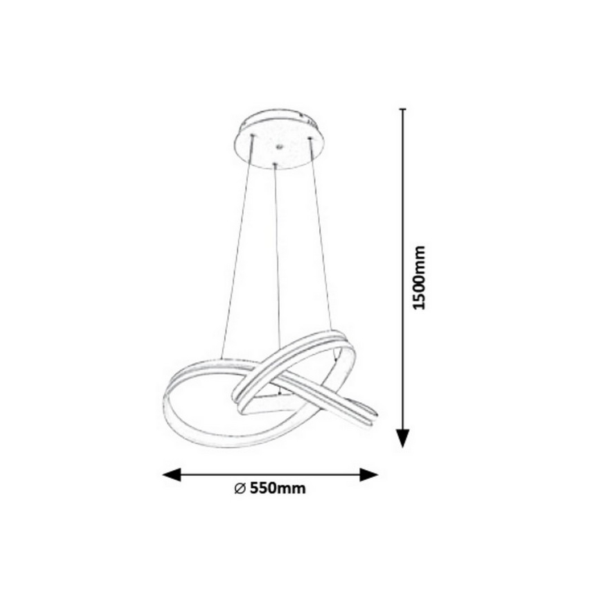 Rabalux - LED-kattokruunu narussa LED/60W/230V