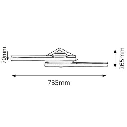 Rabalux - LED-seinävalaisin kylpyhuoneeseen 2xLED/12W IP44