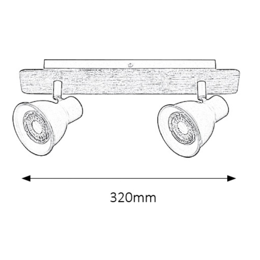 Rabalux - Kohdevalo 2xGU10/15W/230V
