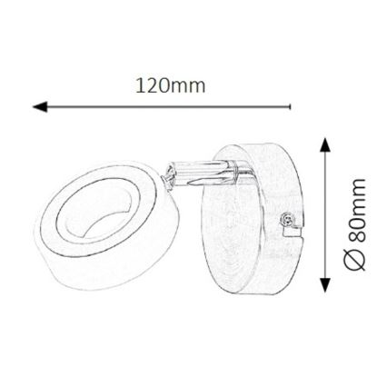 Rabalux - LED-seinävalaisin 1xLED/4,5W/230V