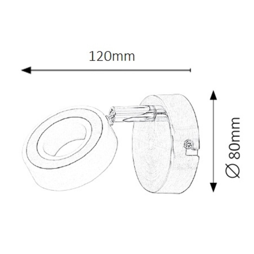 Rabalux - LED-seinävalaisin 1xLED/4,5W/230V