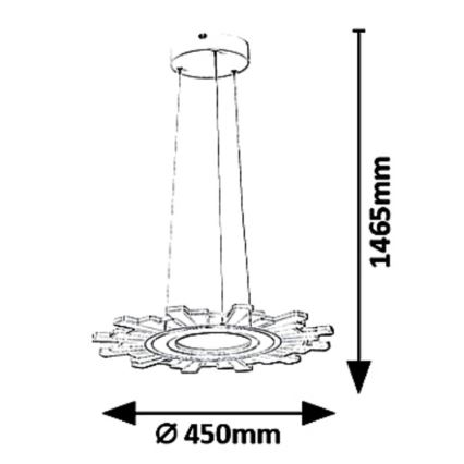 Rabalux 6210 - LED-kattokruunu narussa FELICITY LED/30W/230V